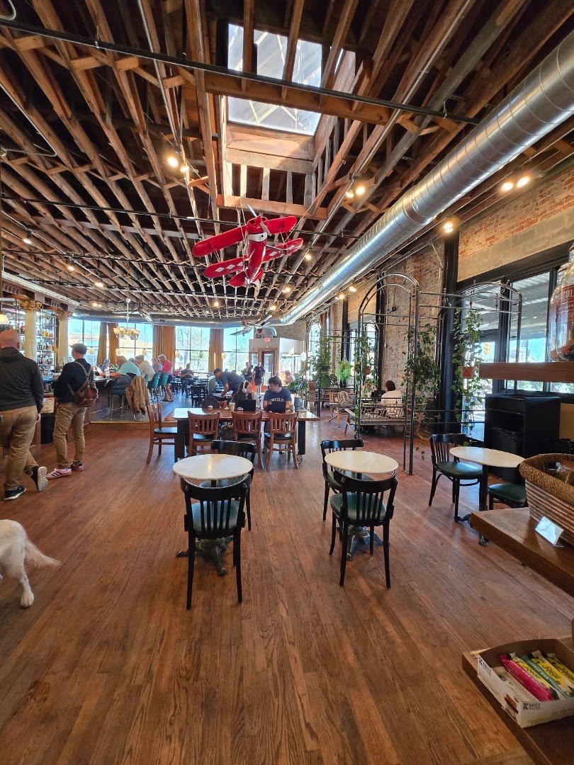 Interior of The Mill on Leavenworth, specialty coffee shop in Omaha