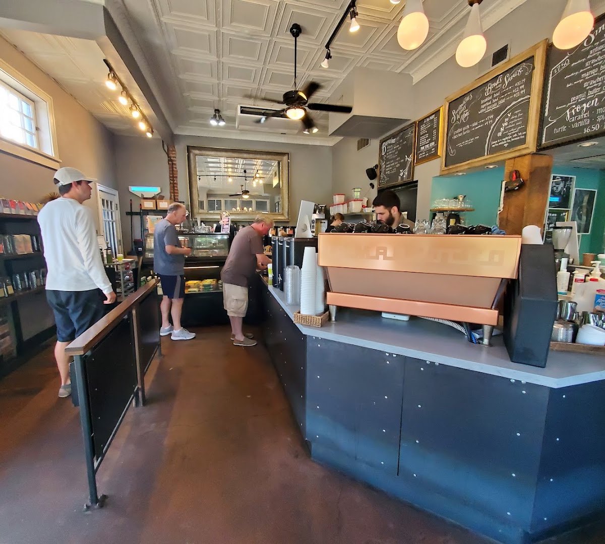 Interior of Kaldi’s Coffee, specialty coffee shop in St. Louis