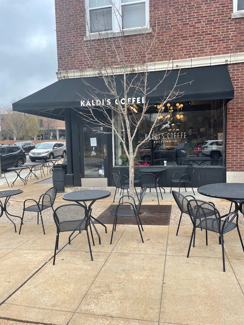 Storefront of Kaldi’s Coffee, specialty coffee shop in St. Louis
