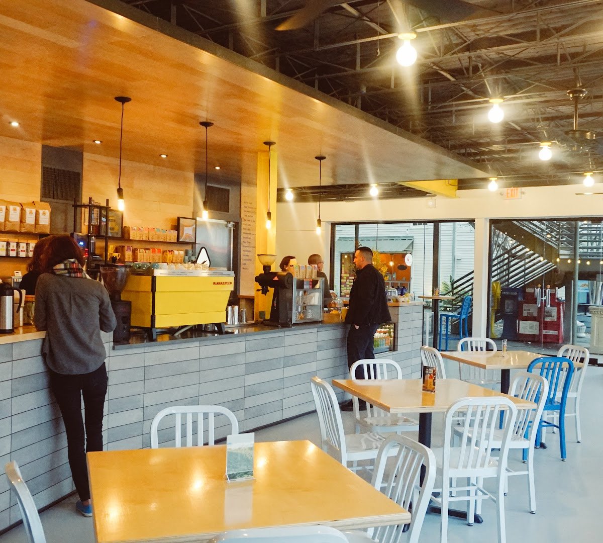 Interior of French Truck Coffee, specialty coffee shop in New Orleans