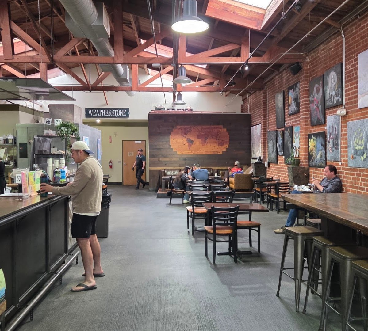 Interior of Old Soul Co., specialty coffee shop in Sacramento
