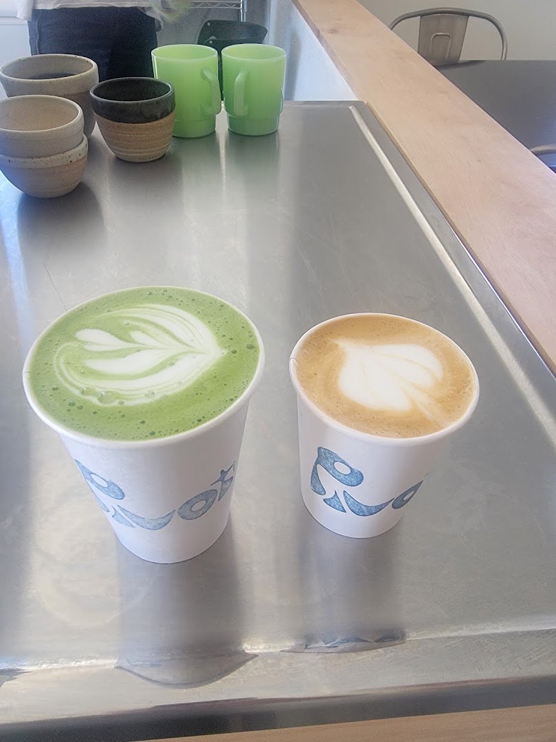 Coffee at Pivot Coffee, specialty coffee shop in Santa Fe