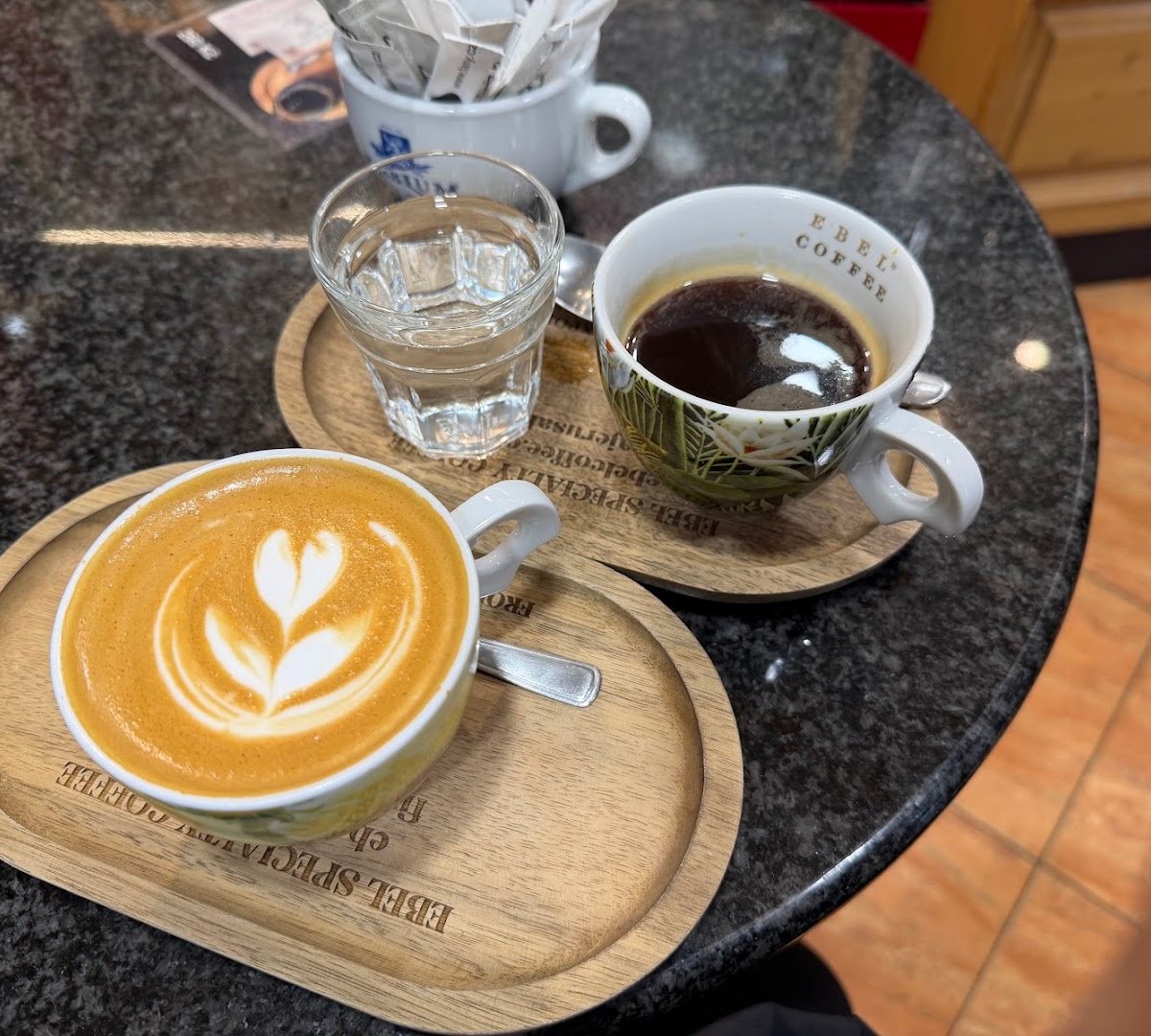 Coffee at Café Ebel, specialty coffee shop in Prague