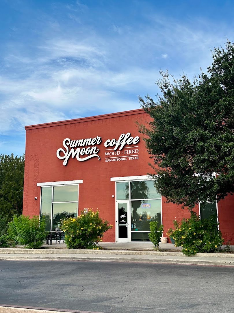 Storefront of Summer Moon Coffee, specialty coffee shop in San Antonio