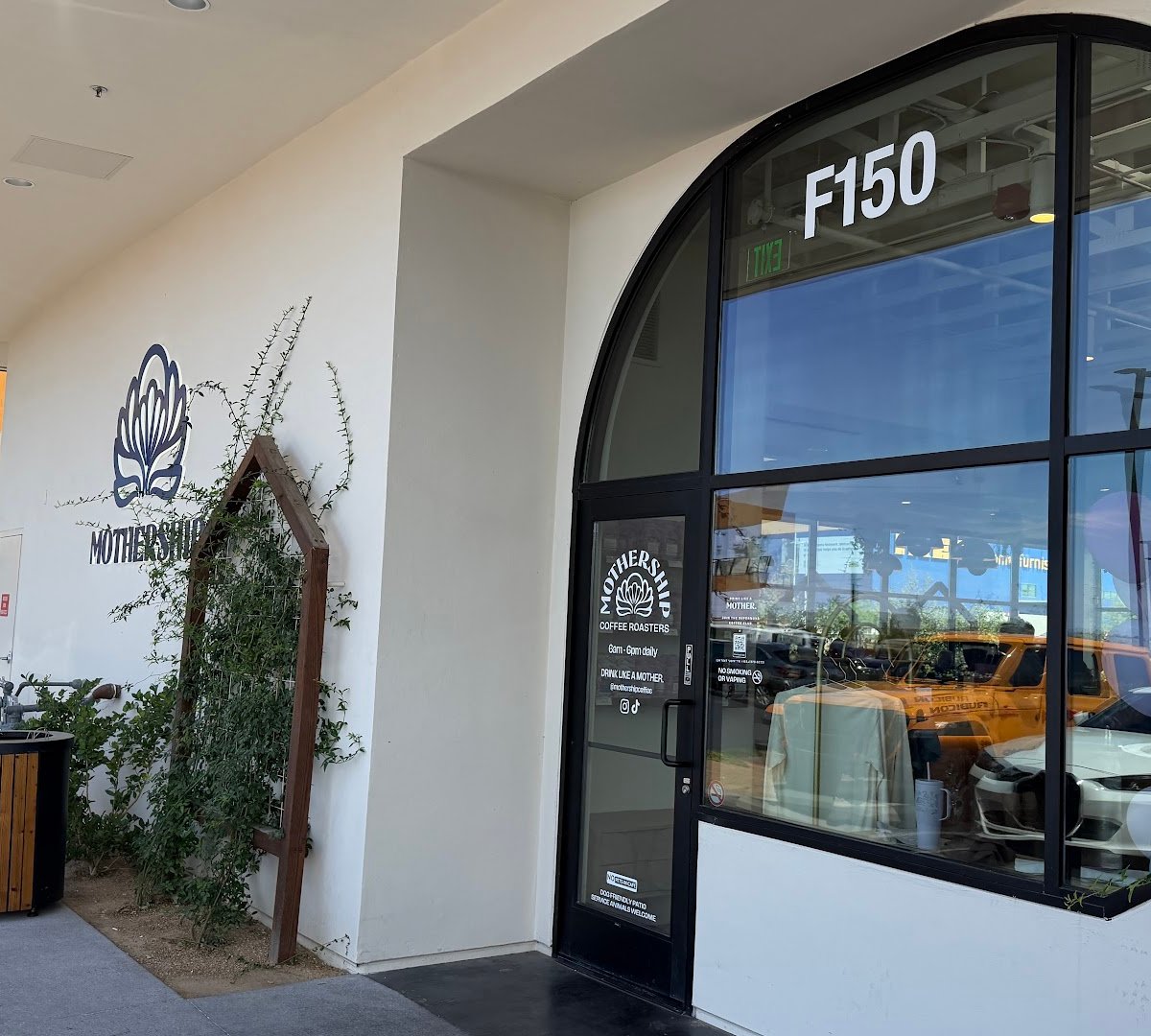 Storefront of Mothership Coffee - The Bend, specialty coffee shop in Las Vegas