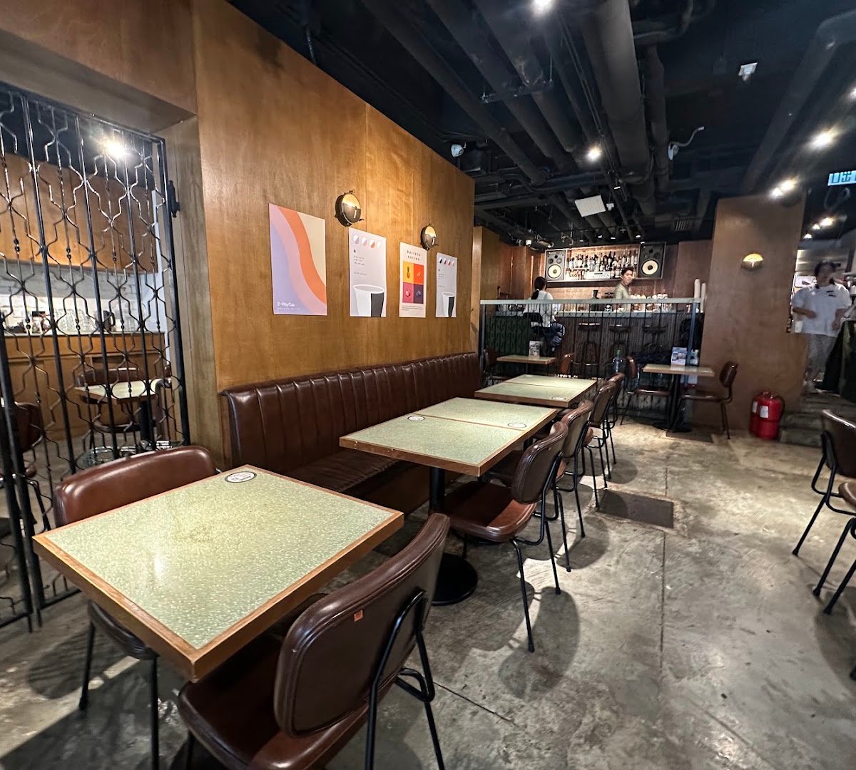 Interior of Urban Coffee Roaster, specialty coffee shop in Hong Kong