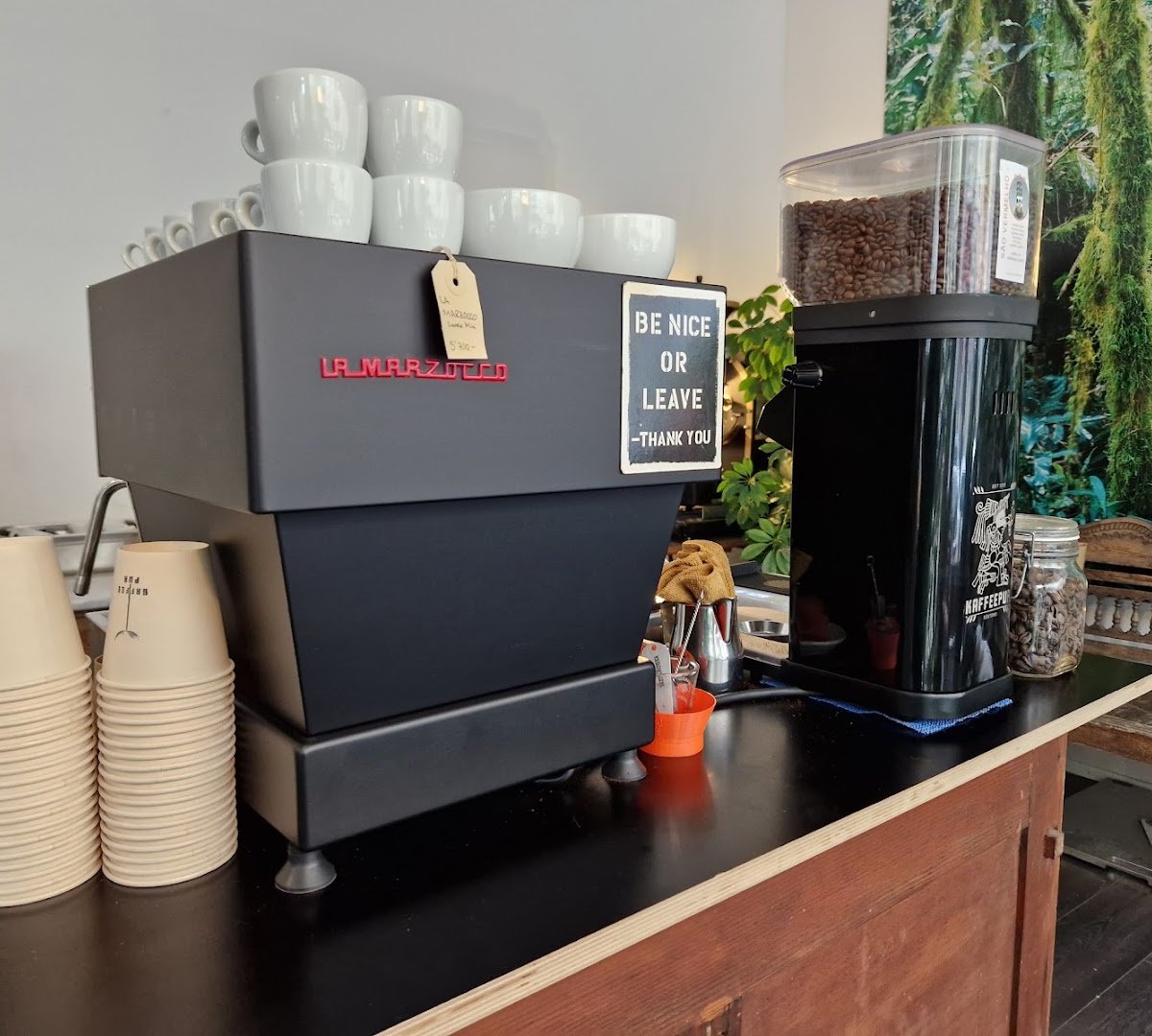 Interior of Kaffeepur GmbH Gourmet Roastery, specialty coffee shop in Zurich