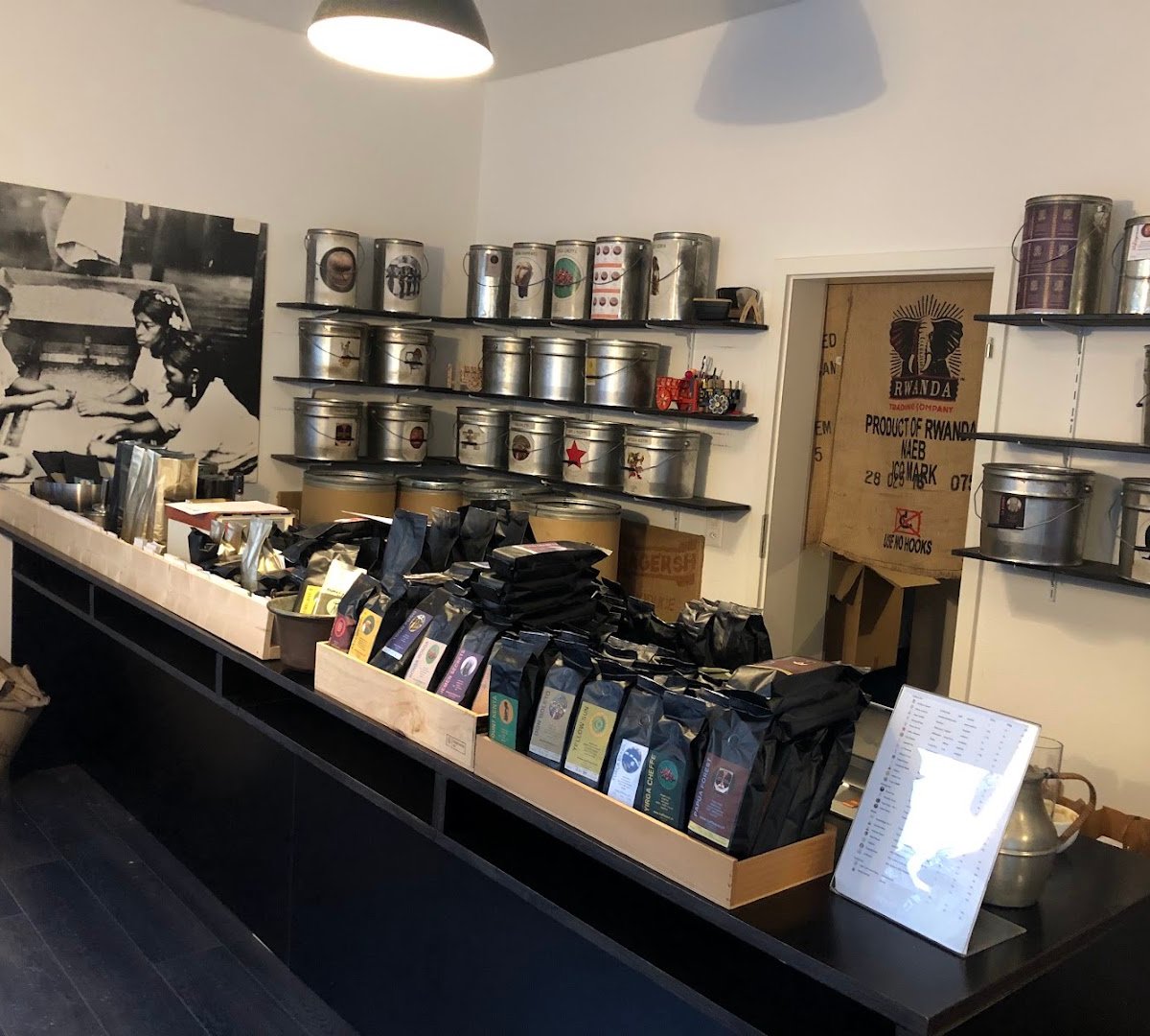 Interior of Kaffeepur GmbH Gourmet Roastery, specialty coffee shop in Zurich