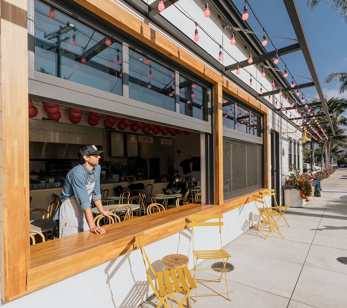 Storefront of Dart Coffee Co, specialty coffee shop in Santa Barbara