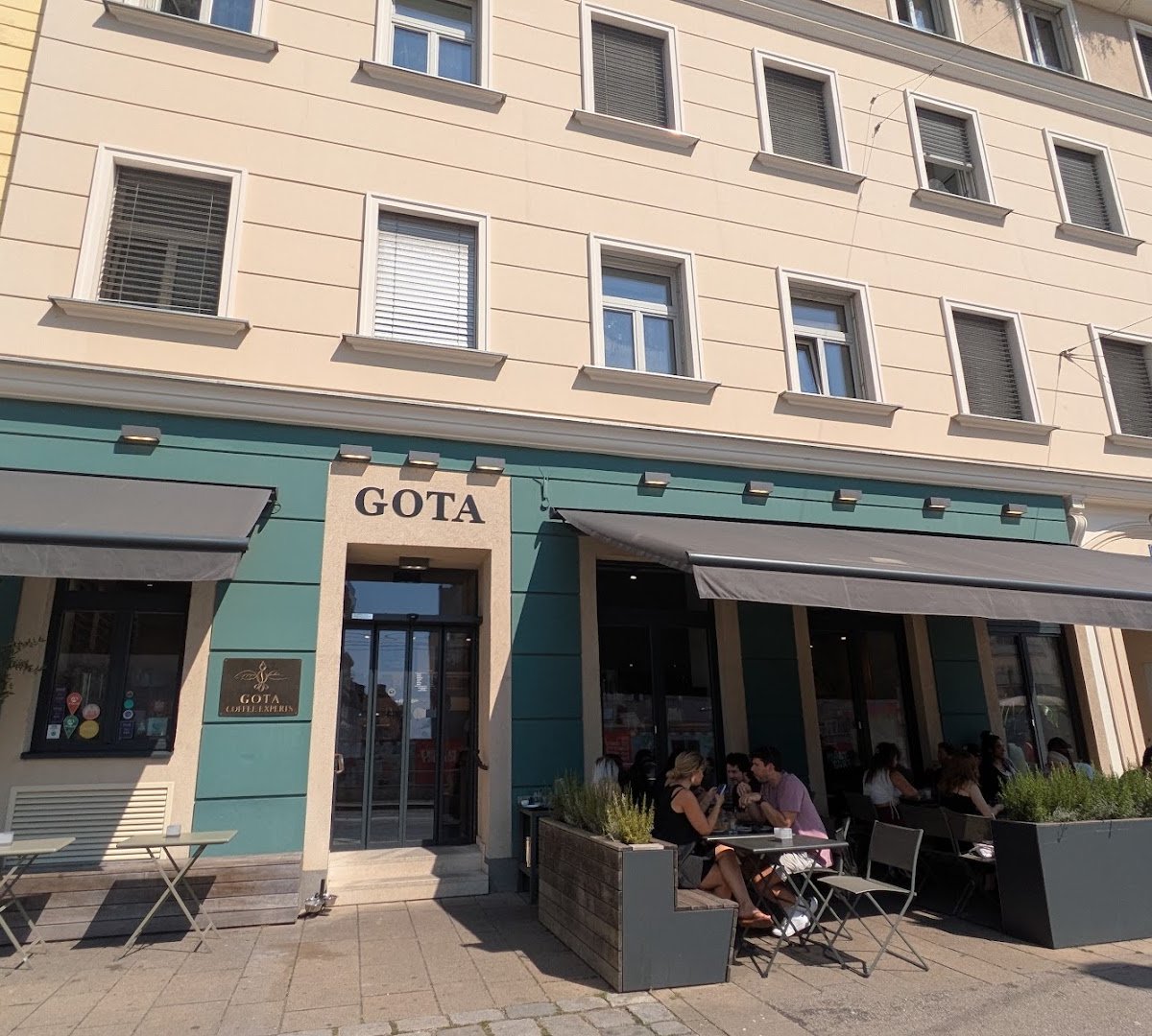 Storefront of GOTA Coffee experts, specialty coffee shop in Vienna