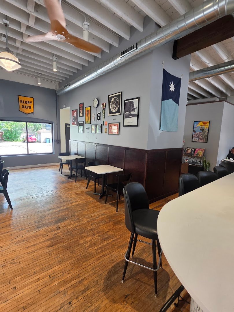 Interior of Silverbird Coffee & More, specialty coffee shop in Minneapolis