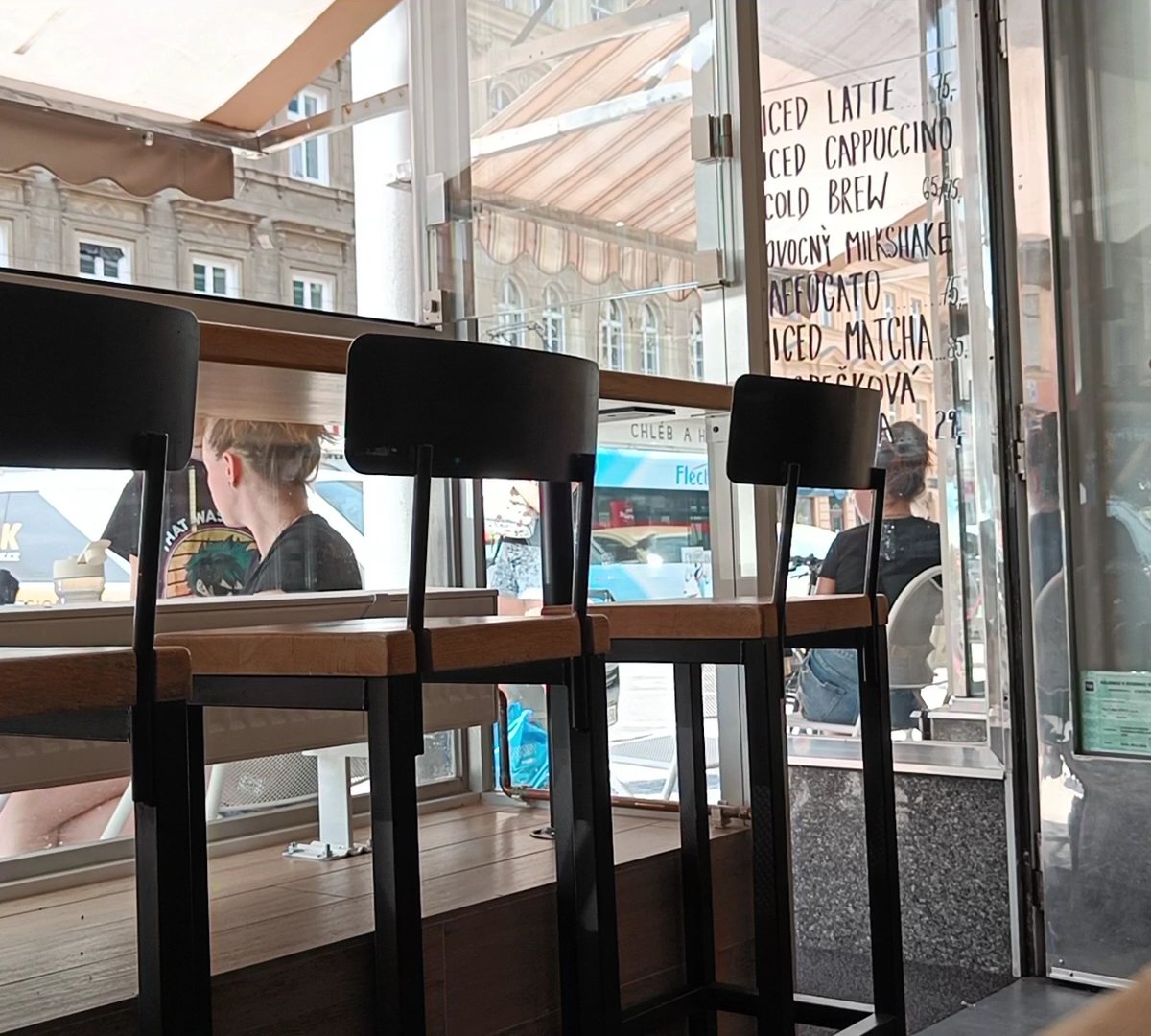 Interior of Prostě Dobrý Kafe, specialty coffee shop in Prague
