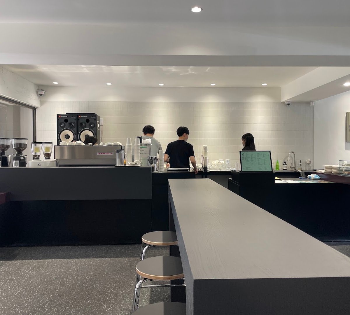 Interior of Ouvert Seoul, specialty coffee shop in Seoul