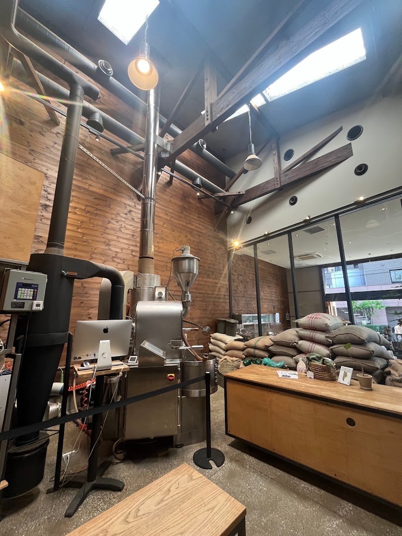 Interior of Allpress Espresso Tokyo Roastery & Cafe, specialty coffee shop in Tokyo