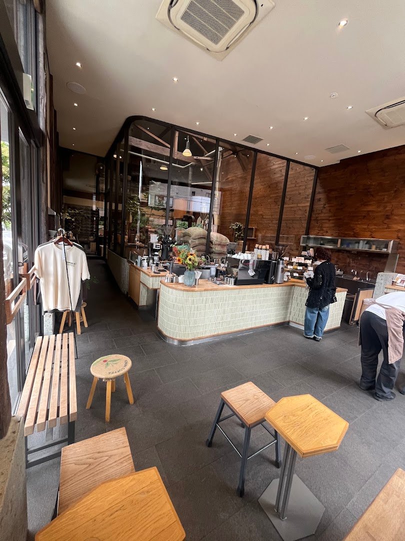 Interior of Allpress Espresso Tokyo Roastery & Cafe, specialty coffee shop in Tokyo
