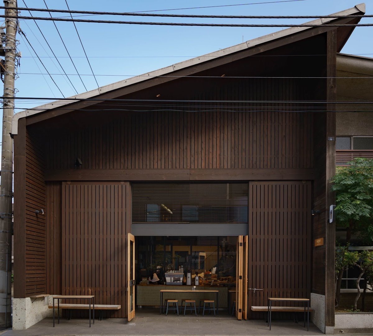 Storefront of Allpress Espresso Tokyo Roastery & Cafe, specialty coffee shop in Tokyo