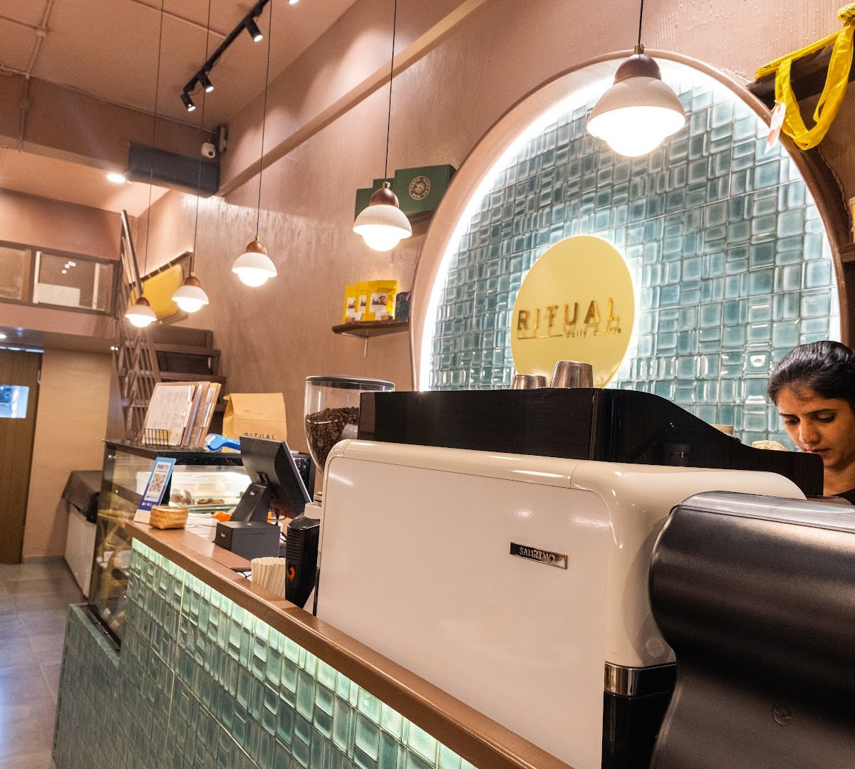 Interior of RITUAL daily coffee, specialty coffee shop in Mumbai