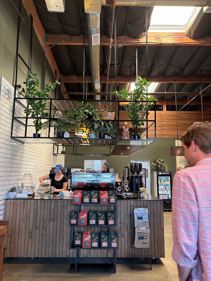Interior of Jaunt Coffee Roasters, specialty coffee shop in San Diego