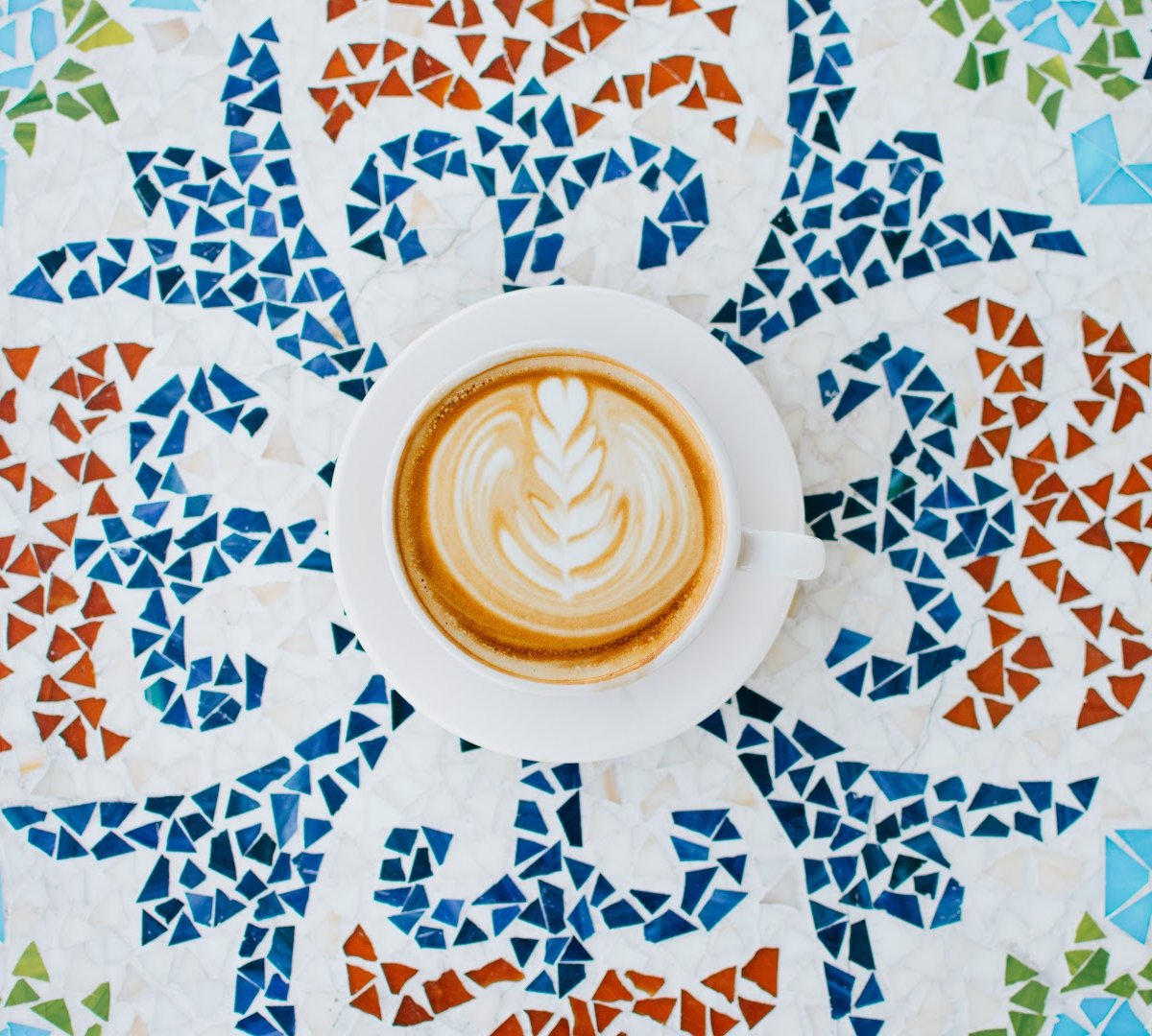 Coffee at Pachamama Coffee, specialty coffee shop in Sacramento
