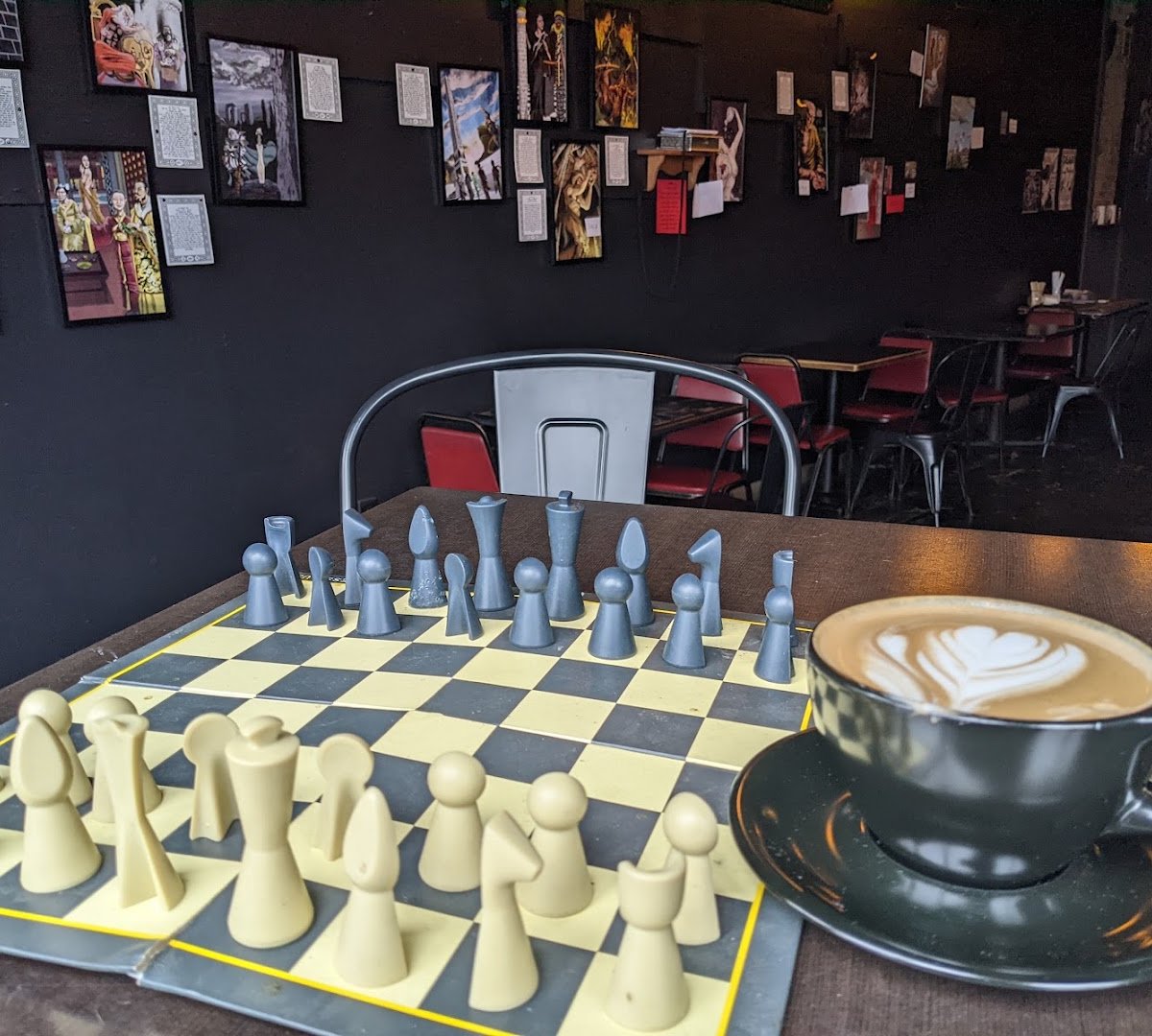 Coffee at Grim Wizard Coffee, specialty coffee shop in Pittsburgh