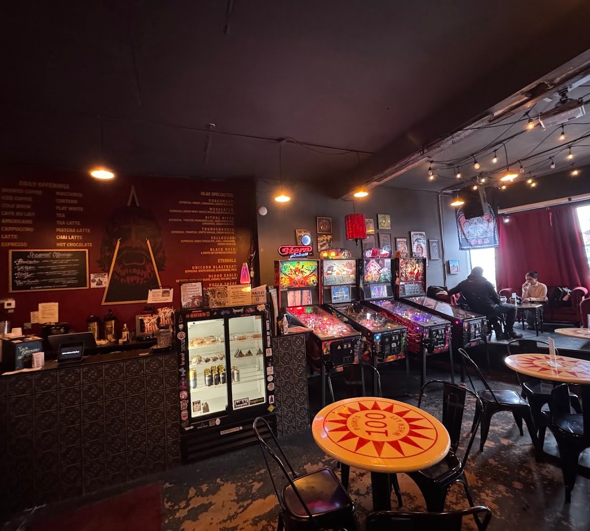 Interior of Grim Wizard Coffee, specialty coffee shop in Pittsburgh