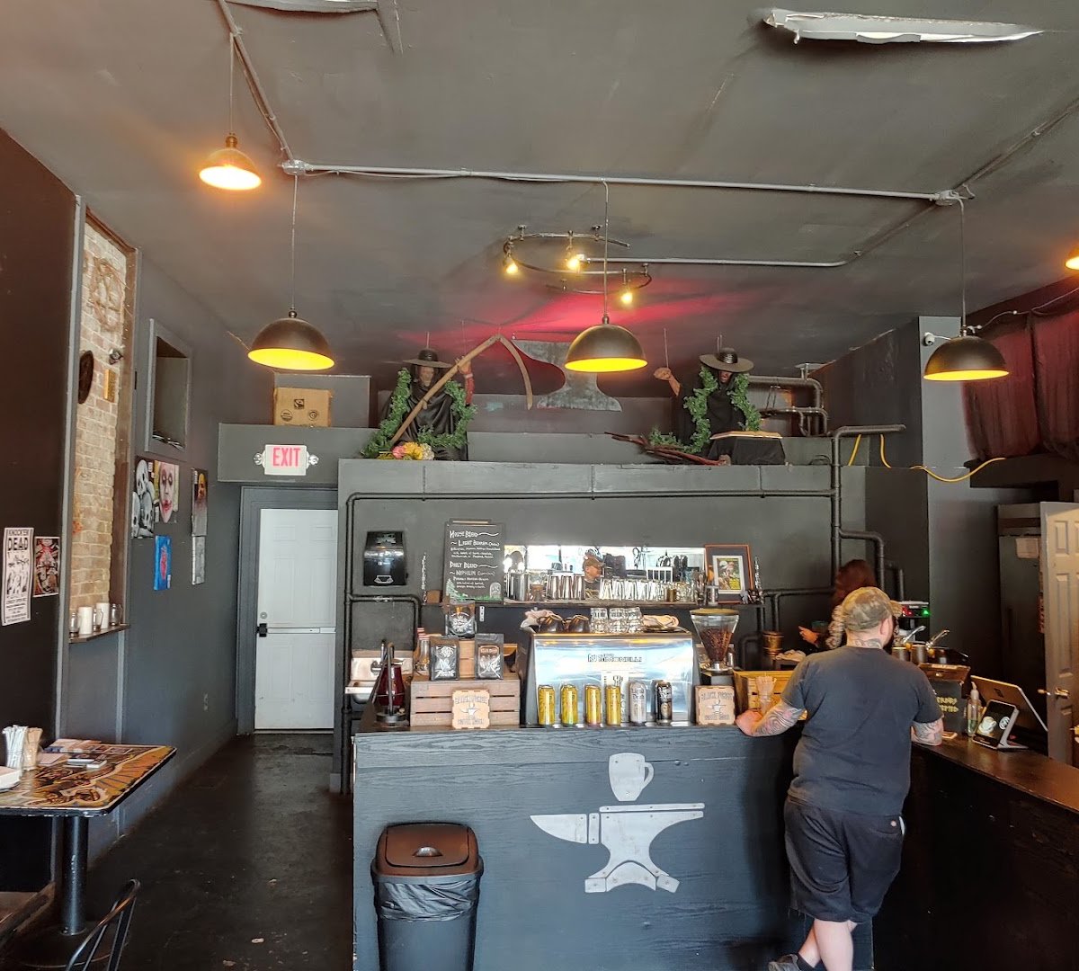 Interior of Grim Wizard Coffee, specialty coffee shop in Pittsburgh