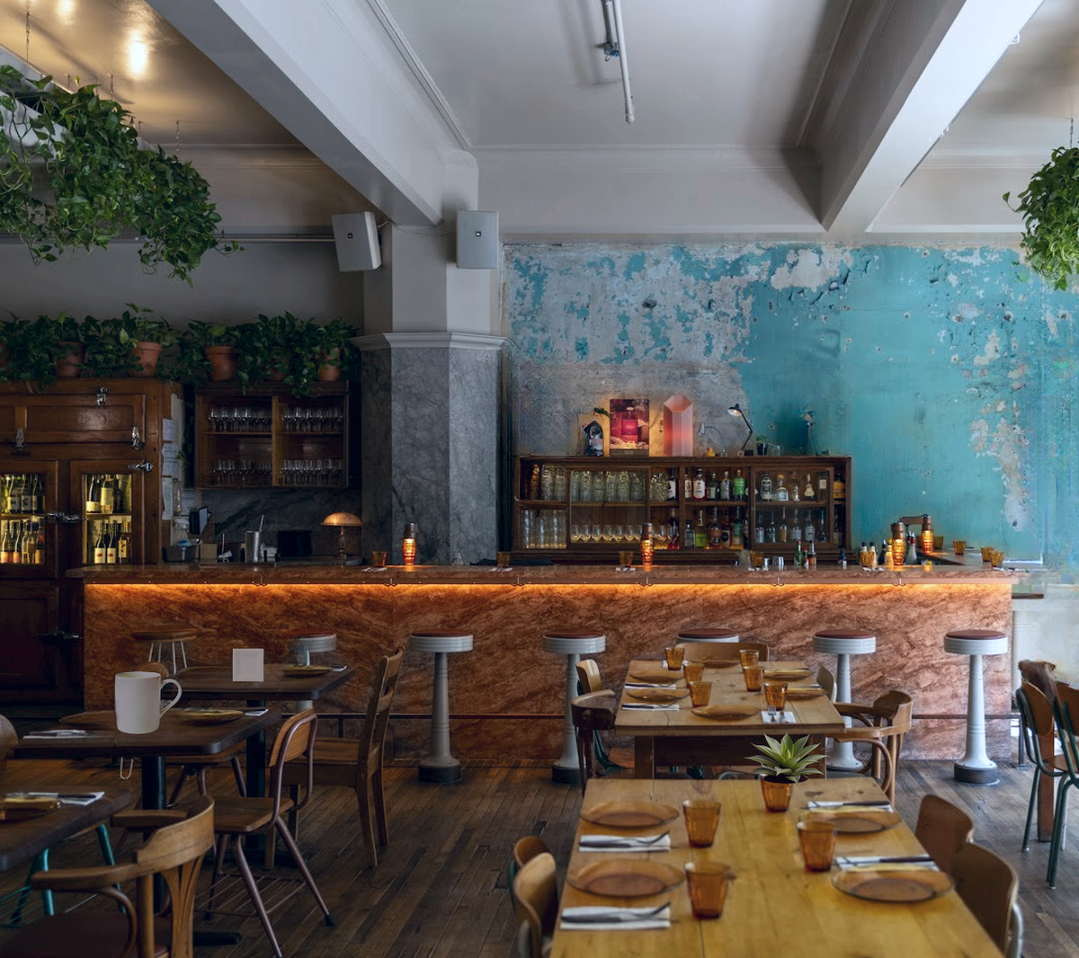 Interior of Café Parvis, specialty coffee shop in Montreal