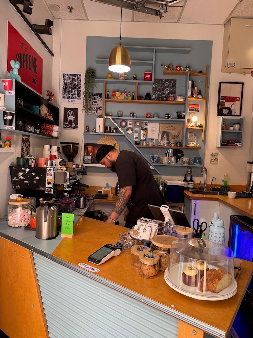 Interior of Dylan's, specialty coffee shop in Wellington