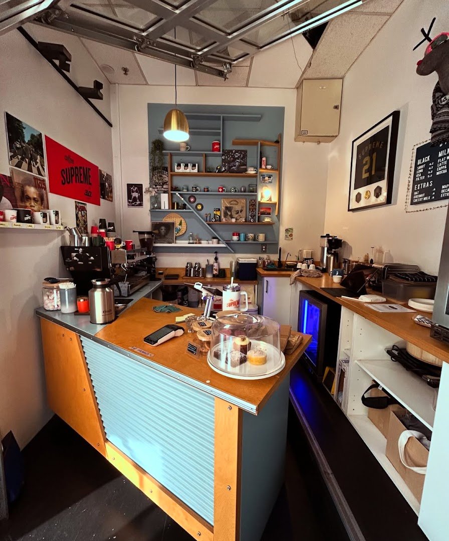 Interior of Dylan's, specialty coffee shop in Wellington