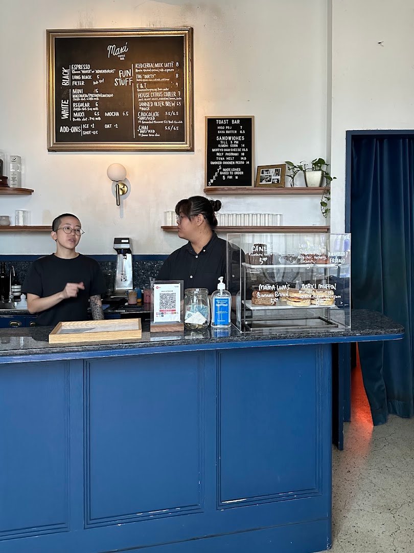 Interior of Maxi Coffee Bar, specialty coffee shop in Singapore