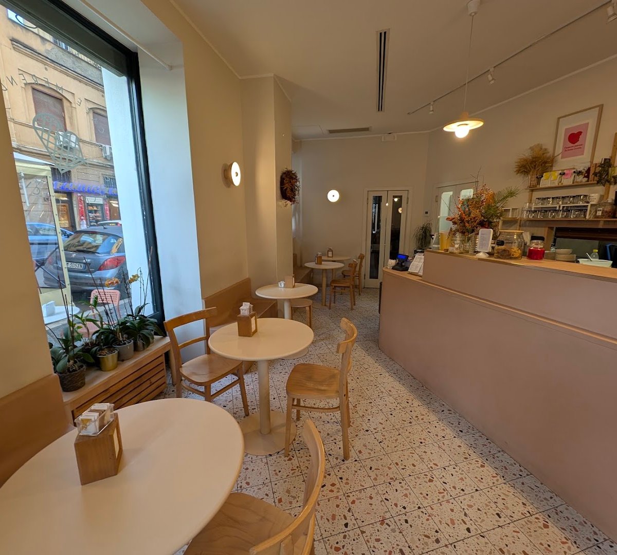 Interior of Café Merenda, specialty coffee shop in Rome