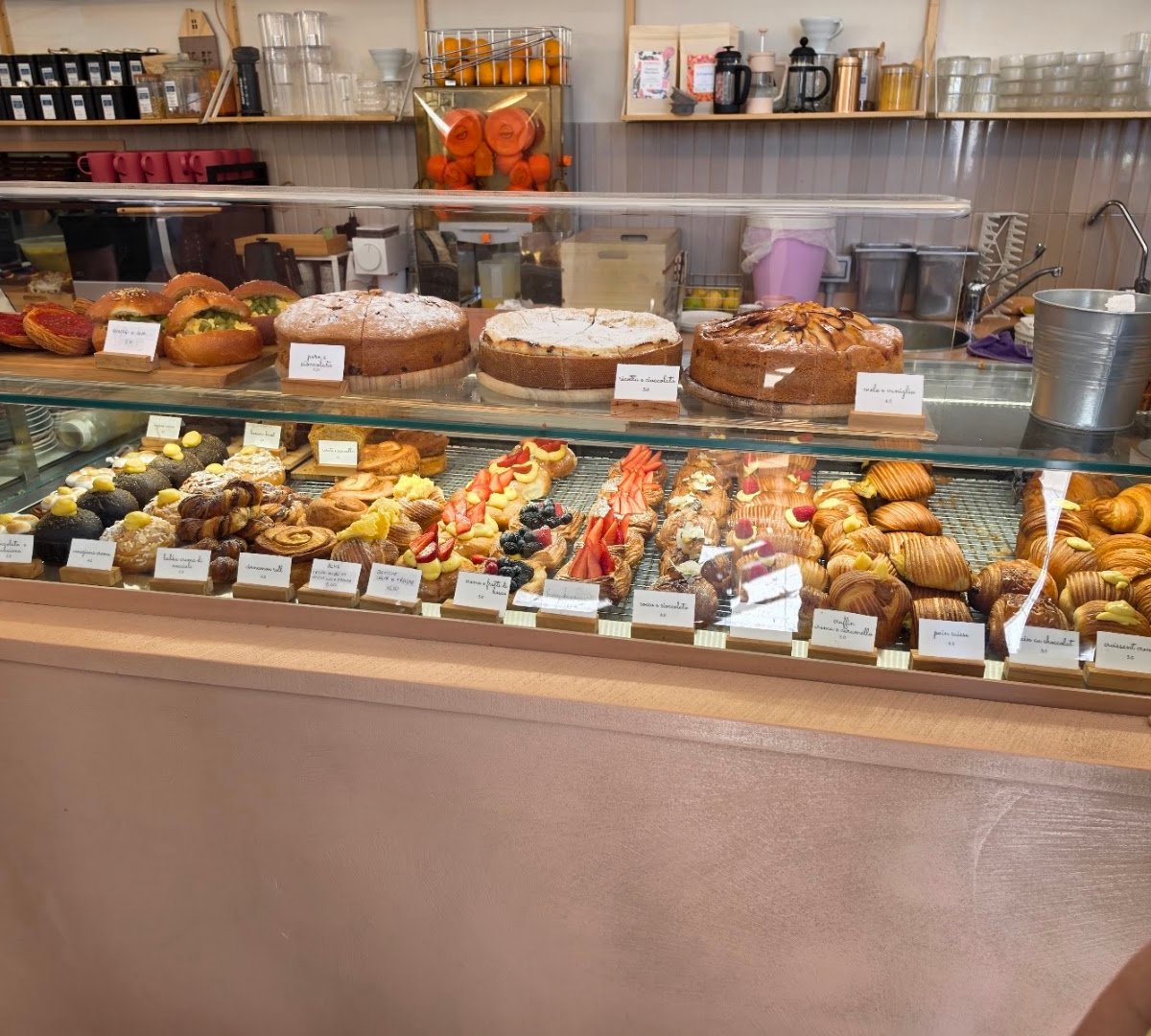 Interior of Café Merenda, specialty coffee shop in Rome