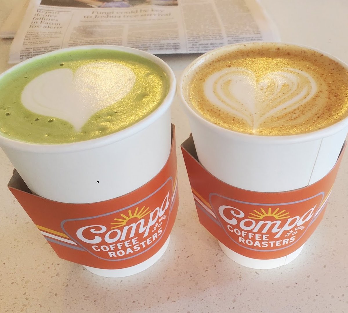 Coffee at COMPA COFFEE ROASTERS, specialty coffee shop in San Diego