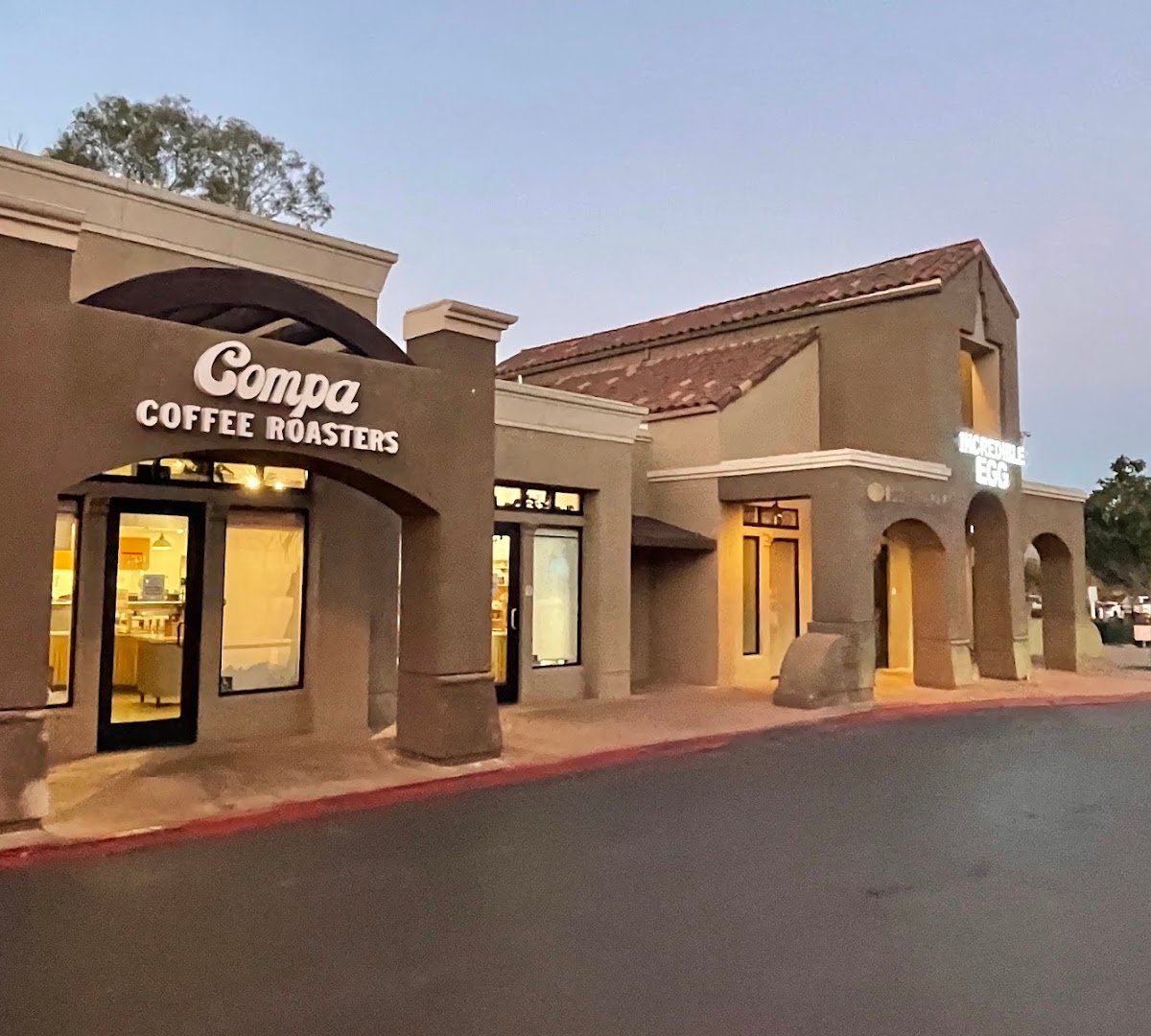 Storefront of COMPA COFFEE ROASTERS, specialty coffee shop in San Diego