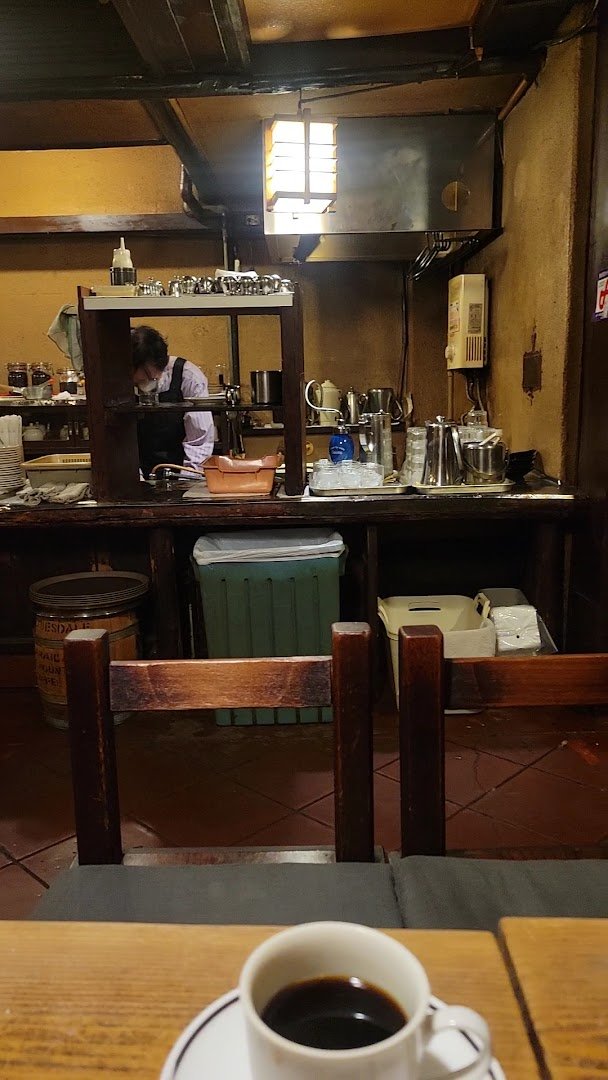 Interior of Kanda Brazil, specialty coffee shop in Tokyo