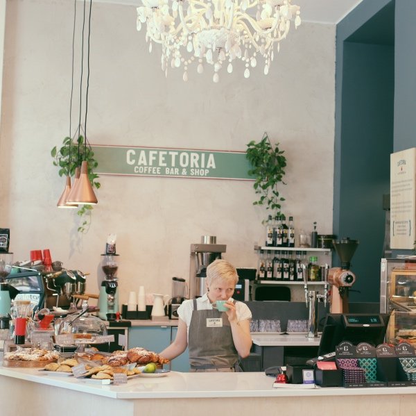Interior of Cafetoria Café & Shop, specialty coffee shop in Helsinki
