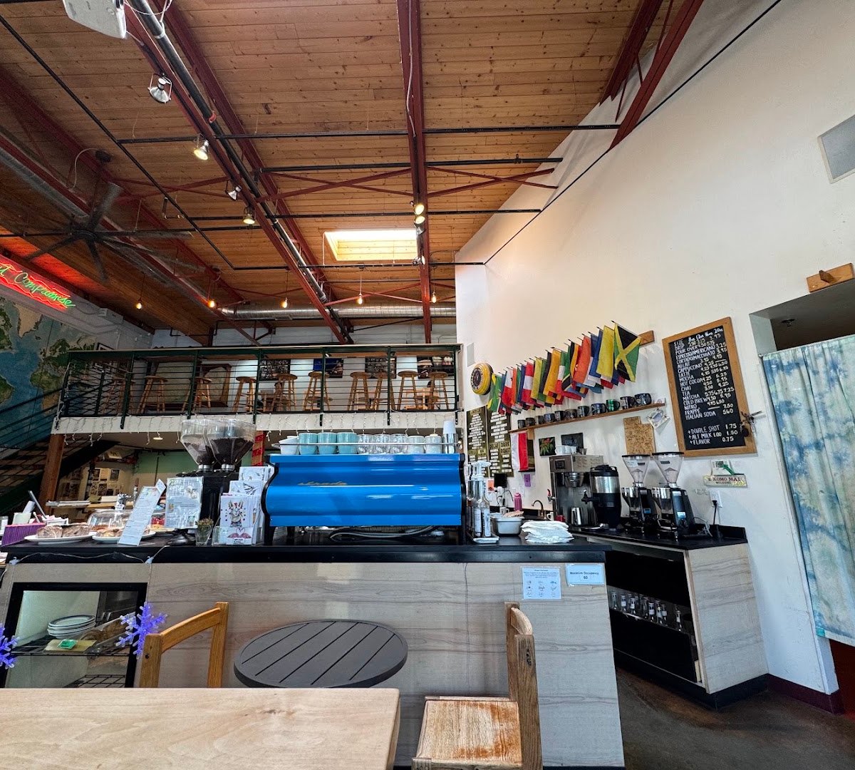 Interior of Salt Lake Roasting Co., specialty coffee shop in Salt Lake City