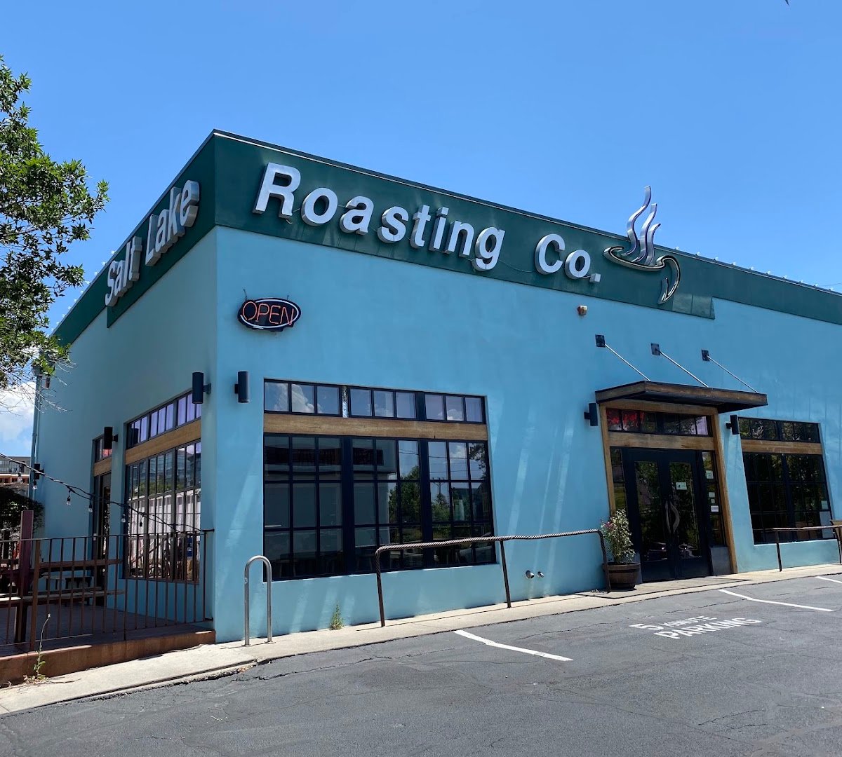 Storefront of Salt Lake Roasting Co., specialty coffee shop in Salt Lake City