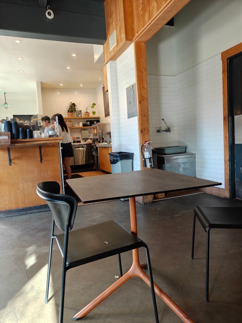 Interior of Lucky Llama Coffee House, specialty coffee shop in Santa Barbara