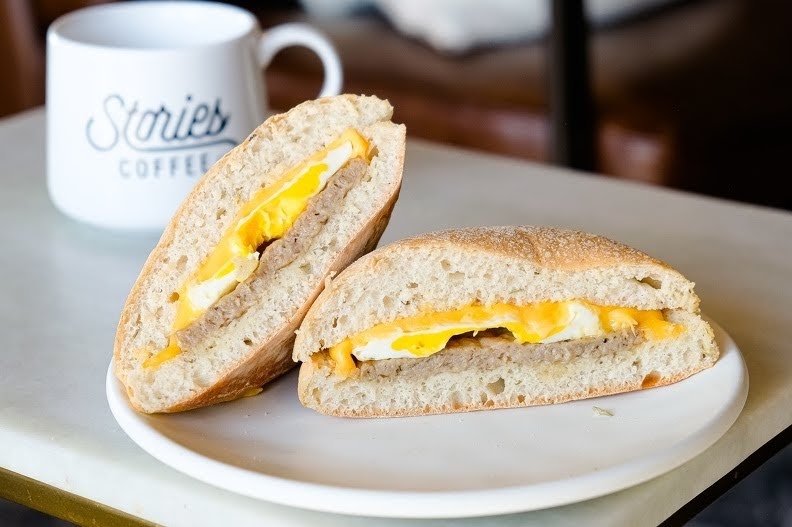 Food at Stories Coffee Company, specialty coffee shop in Omaha