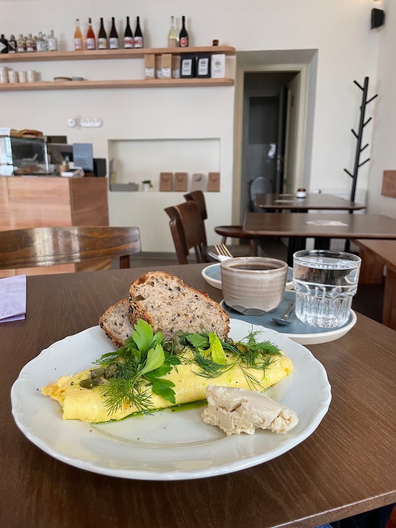 Food at Vratislavka, specialty coffee shop in Prague