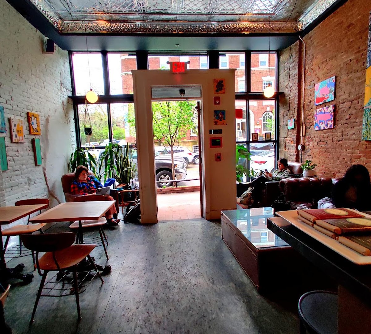 Interior of Inkwell Coffee Shop, specialty coffee shop in Pittsburgh