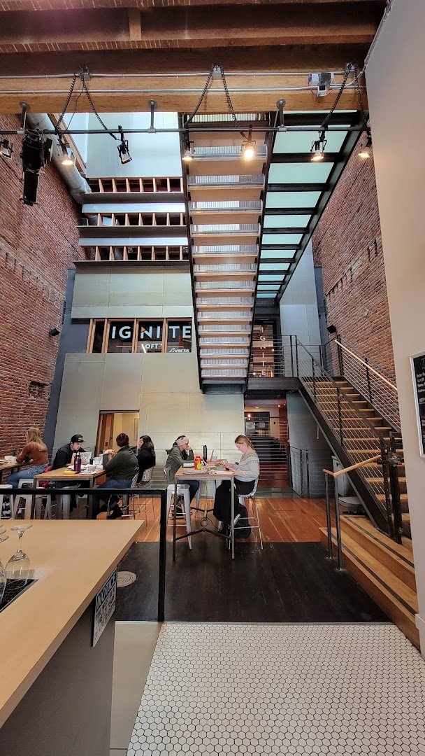 Interior of Indaba Coffee, specialty coffee shop in Spokane