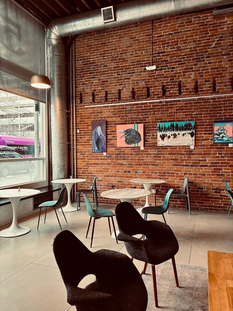 Interior of Indaba Coffee, specialty coffee shop in Spokane