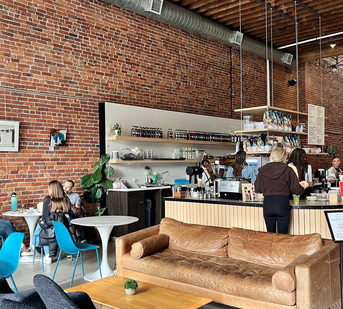 Interior of Indaba Coffee, specialty coffee shop in Spokane