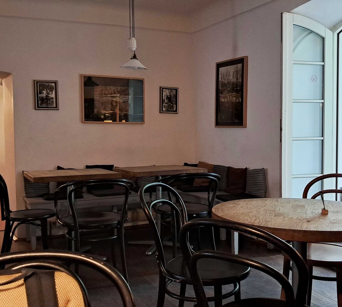 Interior of Kavárna Nový Svět, specialty coffee shop in Prague
