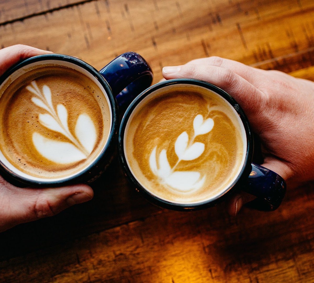 Coffee at Blue Collar Coffee Co., specialty coffee shop in Indianapolis