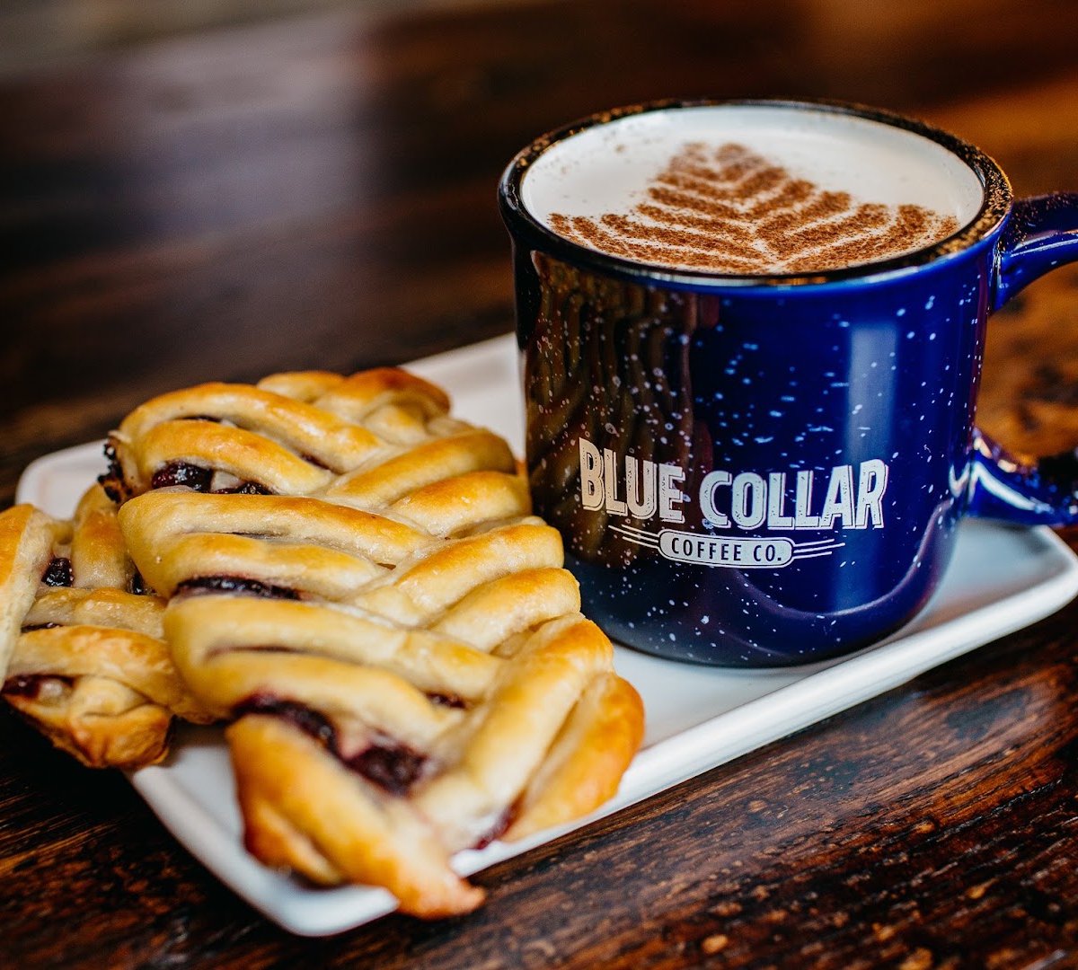 Coffee at Blue Collar Coffee Co., specialty coffee shop in Indianapolis