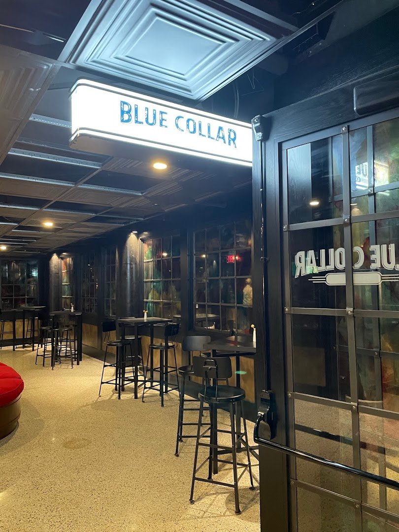 Interior of Blue Collar Coffee Co., specialty coffee shop in Indianapolis