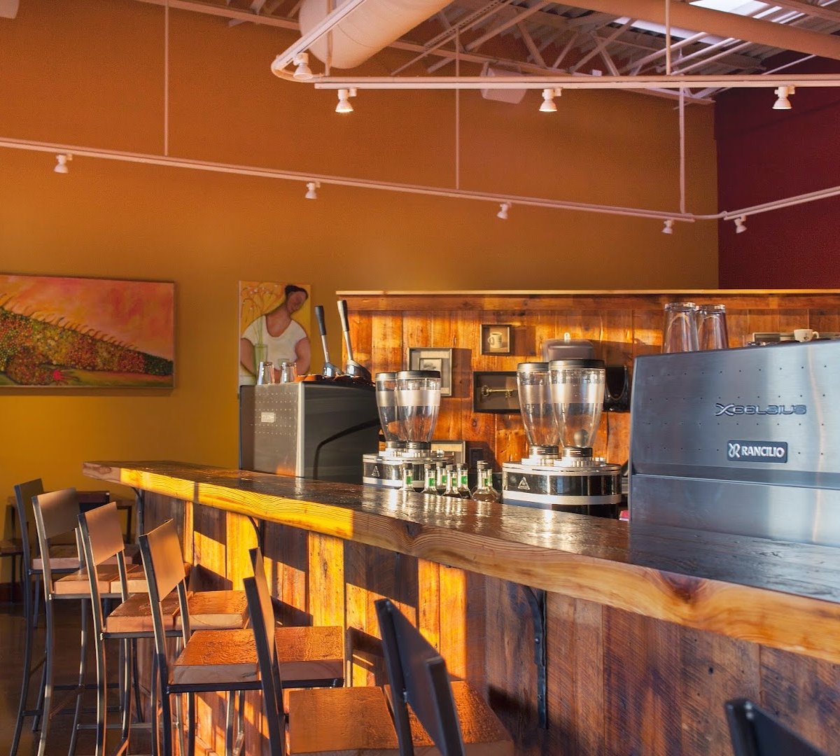 Interior of Coffee By Design, specialty coffee shop in Portland